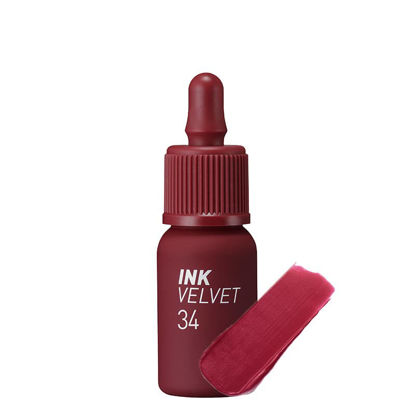 Picture of Peripera Ink the Velvet Lip Tint, High Pigment Color, Longwear, Weightless, Not Animal Tested, Gluten-Free, Paraben-Free (034 SMOKY RED)