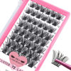 Picture of Lash Clusters, 72 Pcs Individual 12-18mix Cluster Lashes DIY Lash Extension Eyelash Clusters Volume Wispy Lashes Super Thin Band Reusable Soft & Comfortable(Volume-D-12-18 mix)