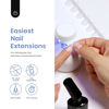 Picture of Beetles Gel Nail Kit Fast Nail Extension Set, 2 In 1 Nail Glue Gel Base Coat with Pre-Etched Matte Short Square Oval Soft Gel Nails Tips and U V Nail Lamp Acrylic Nail Clipper for Easy DIY Nails Home