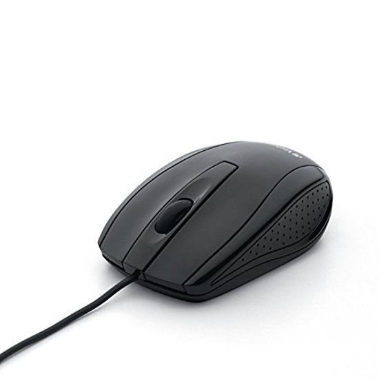 Picture of Verbatim Wired USB Computer Mouse - Corded USB Mouse for Laptops and PCs - Right or Left Hand Use, Black 98106,Glossy Black