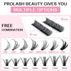 Picture of 280 Pcs Individual Lashes 30D+40D Mixed Lash Clusters 14 Rows Cluster Lashes that Look Like Eyelash Extensions DIY Lash Extension Self Application At Home (30+40-C-12-18mix)