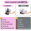 Picture of Cluster Lashes 72pcs Individual Lashes Mixed Tray Volume Eyelash Clusters DIY Lash Extension Fluffy Cluster Eyelash Extensions Kit Soft Lash Clusters (01-0.07C, 9-16mm)