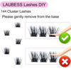 Picture of Cluster Lashes 14-18mm 144pcs Individual Lashes Volume Eyelash Clusters Mixed Tray DIY Lash Extension Fluffy Cluster Eyelash Extensions Kit Soft Lash Clusters (01-0.07D, 14-18mm)