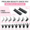 Picture of 280 Pcs Individual Lashes 40D+50D Mixed Lash Clusters 14 Rows Cluster Lashes that Look Like Eyelash Extensions DIY Lash Extension Self Application At Home (40+50-D-9-16mix)