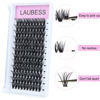 Picture of Lash Clusters Extensions D Curl 40D DIY Eyelash Extension Natural Look 3D Effect Long DIY Individual Lash Extensions Black False Eyelashes 120pcs (40D-0.07D, 15mm)