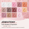 Picture of JEWHITENY 14 Colors Poly Extension Gel Nail Kit With Nail Lamp Nude Pink White Brown All In One Poly Nail Gel Starter Kit Poly Gel Nail Kit With Base Top Coat Manicure Salon Frence Nail Art DIY