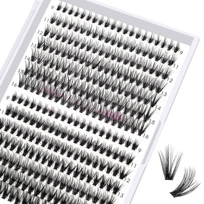 280 Pcs Individual Lashes 50D-C-9-16mix Lash Clusters Wispy Lashes Cluster  Lashes That Look Like Eyelash Extensions DIY Lashes At Home (50D-c-9-16mix)