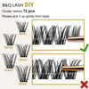 Picture of Lash Clusters B10 D Curl 10mm B&Q LASH Eyelash Clusters DIY Eyelash Extensions 72 Clusters Lashes (B10,D-10mm new)