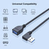 Picture of Oxsubor SuperSpeed USB 3.0 Male to Female Extension Data Cable Left and Right Angle 2PCS (20CM,8IN)