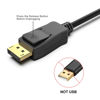 Picture of AVACON DisplayPort to HDMI 6 Feet Gold-Plated Cable 2 Pack, Display Port to HDMI Adapter Male to Male Black