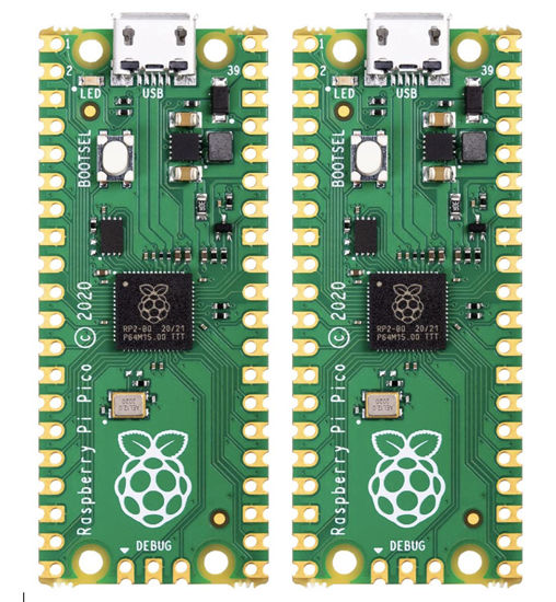 Picture of Raspberry Pi Pico RP2040 microcontroller - in US Stock, Ready to Ship (2 Pack)