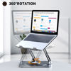 Picture of JOYEKY Laptop Stand for Desk, Adjustable Computer Stand with 360° Rotating Base, Ergonomic Laptop Riser for Collaborative Work, Foldable & Portable Laptop Stand, fits for All 10-17" Laptops