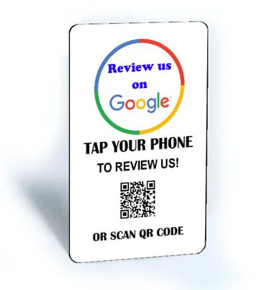 Picture of Tap and Share Contactless Sharing Smart NFC 'Review us on Google' Review Card + QR code