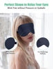 Picture of Silk Sleep Mask, 2 Pack 100% Real Natural Pure Silk Eye Mask with Adjustable Strap, Eye Sleeping Mask, BeeVines Eye Sleep Shade Cover for Summer Travel Reduces Puffy Eyes (Black & Blue)