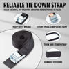 Picture of Cartman 1" x 15'Lashing Straps with Adjustable Cam Buckle Cargo Tie Down with Protective Pad, 4 Pack, Black