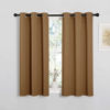 Picture of NICETOWN Sleek Blackout Curtains 45 inches Length for Small Windows, Noise Reducing and Block Draft Panels for Door Doorway Laundry Office Luxury Decor Theme (2 Panels, Gold Brown, W34 x L45 -Inch)