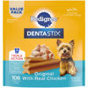 Picture of PEDIGREE DENTASTIX Toy/Small Dog Dental Treats Original Flavor Dental Bones, 1.68 lb. Value Pack (108 Treats)