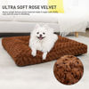 Picture of Washable Dog Bed Deluxe Plush Dog Crate Beds Fulffy Comfy Kennel Pad Anti-Slip Pet Sleeping Mat for Large, Jumbo, Medium, Small Dogs Breeds, 29" x 21", Brown