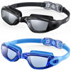 Picture of Aegend Swim Goggles, 2 Pack Swimming Goggles No Leaking Adult Men Women Youth