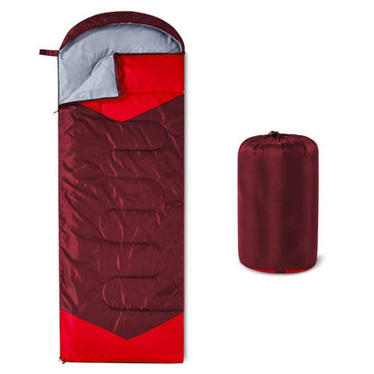 Picture of oaskys Camping Sleeping Bag - 3 Season Warm & Cool Weather - Summer Spring Fall Lightweight Waterproof for Adults Kids - Camping Gear Equipment, Traveling, and Outdoors
