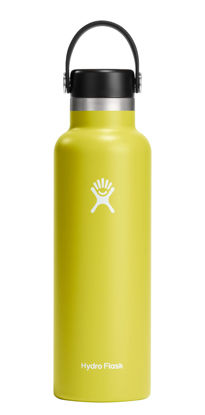 Picture of Hydro Flask 21 oz Standard Mouth with Flex Cap Stainless Steel Reusable Water Bottle Cactus - Vacuum Insulated, Dishwasher Safe, BPA-Free, Non-Toxic