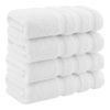 Picture of American Soft Linen Luxury Hand Towels, Hand Towel Set of 4, 100% Turkish Cotton Hand Towels for Bathroom, Hand Face Towels for Kitchen, White Hand Towel