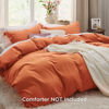 Picture of Bedsure Burnt Orange Duvet Cover Set King Size - Soft Prewashed, 3 Pieces, 1 Duvet Cover 104x90 Inches with Zipper Closure and 2 Pillow Shams, Comforter Not Included