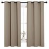 Picture of NICETOWN Sleek Blackout Curtains 63 inches Length for Small Windows, Noise Reducing and Block Draft Panels for Door Doorway Laundry Office Luxury Decor Theme (2 Panels, Taupe, W42 x L63 -Inch)