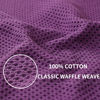 Picture of Homaxy 100% Cotton Waffle Weave Kitchen Dish Towels, Ultra Soft Absorbent Quick Drying Cleaning Towel, 13x28 Inches, 4-Pack, Purple