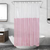 Picture of Pink Shower Curtain Liner Heavy Duty - 8G PEVA Clear Top Plastic Shower Curtain for Bathroom, Waterproof Vinyl & See Through Shower Liner with Magnets, Metal Grommets - Color Block Clear/Pink, 72x72