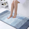 Picture of OLANLY Luxury Bathroom Rug Mat, Extra Soft and Absorbent Microfiber Bath Rugs, Non-Slip Plush Shaggy Bath Carpet Runner, Machine Wash Dry, Bath Mats for Bathroom Floor, Tub and Shower, 44x24, Blue