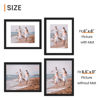 Picture of upsimples 8.5x11 Picture Frame Set of 5, Display Pictures 6x8 with Mat or 8.5x11 Without Mat, Wall Gallery Photo Frames, Black