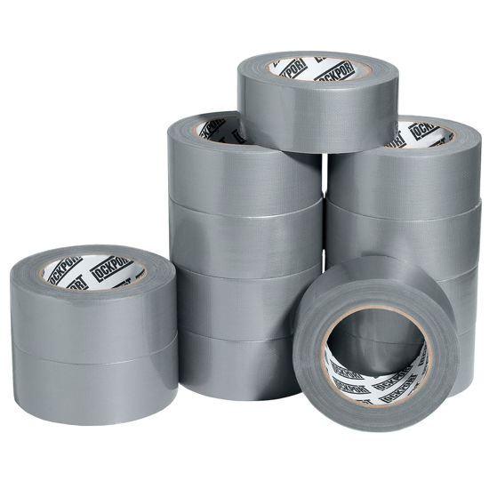 Picture of Lockport Silver Duct Tape - 12 Roll Multi Pack - 30 Yards x 2 Inch - Strong, Flexible, Waterproof and Tear by Hand - Bulk Value for Home Use, Do-It-Yourself Projects and Repairs