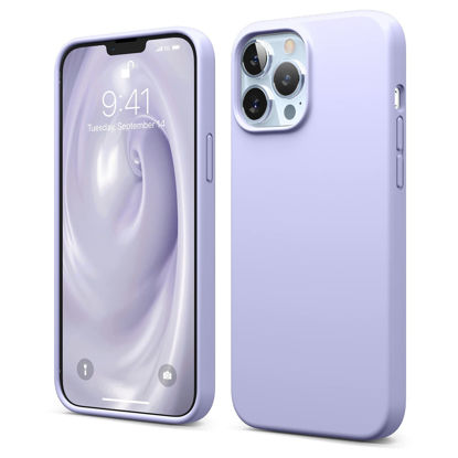 Picture of elago Compatible with iPhone 13 Pro Max Case, Liquid Silicone Case, Full Body Screen Camera Protective Cover, Shockproof, Slim Phone Case, Anti-Scratch Soft Microfiber Lining, 6.7 inch (Purple)