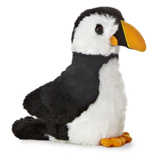 Picture of Aurora® Adorable Mini Flopsie™ Puffin Stuffed Animal - Playful Ease - Timeless Companions - Black 8 Inches