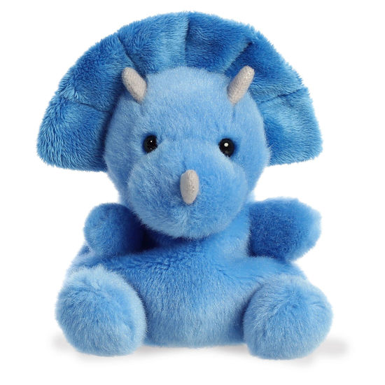 Picture of Aurora® Adorable Palm Pals™ Tank Triceratops™ Stuffed Animal - Pocket-Sized Fun - On-The-Go Play - Blue 5 Inches