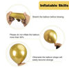 Picture of RUBFAC 129pcs Metallic Gold Balloons Latex Balloons Different Sizes 18 12 10 5 Inch Party Balloon Kit for Birthday Party Graduation Baby Shower Wedding Holiday Balloon Decoration