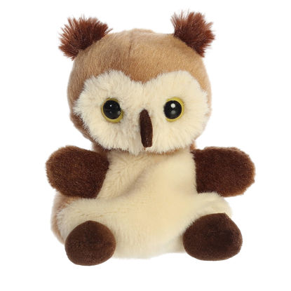 Picture of Aurora® Adorable Palm Pals™ Barnie Owl™ Stuffed Animal - Pocket-Sized Fun - On-The-Go Play - Brown 5 Inches