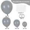 Picture of RUBFAC 129pcs Gray Balloons Latex Balloons Different Sizes 18 12 10 5 Inches Matte Gray Party Balloon Kit for Birthday Party Graduation Baby Shower Wedding Holiday Balloon Decoration