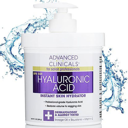 Picture of Advanced Clinicals Hyaluronic Acid Body Lotion & Face Moisturizer W/Vitamin E | Hydrating Dry Skin Firming Lotion Minimizes Look Of Wrinkles, Stretch Marks, & Crepey Skin | Skin Care Products, 16 Oz