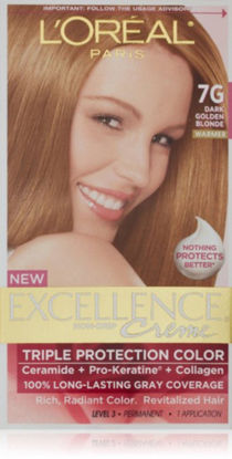 Picture of L'Oreal Excellence #7G Dark Gold Blonde Hair Color, 1 ct