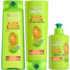 Picture of Garnier Fructis Sleek & Shine Shampoo, Conditioner + Leave-In Conditioer Set for Frizzy, Dry Hair, Plant Keratin + Argan Oil (3 Items), 1 Kit (Packaging May Vary)