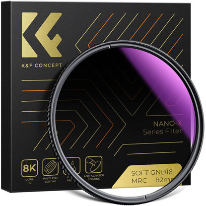 Picture of K&F Concept 72mm Soft GND8 (3 Stop) Lens Filter Soft Graduated Neutral Density Filter with 28 Multi-Layer Coatings for Camera Lens (Nano-X Series)