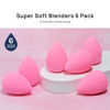 Picture of AOA Studio Collection makeup Sponge Set Latex Free and High-definition Set of 6 makeup Wonder blender For Powder Cream and Liquid, Super Soft Wonder Beauty Cosmetic