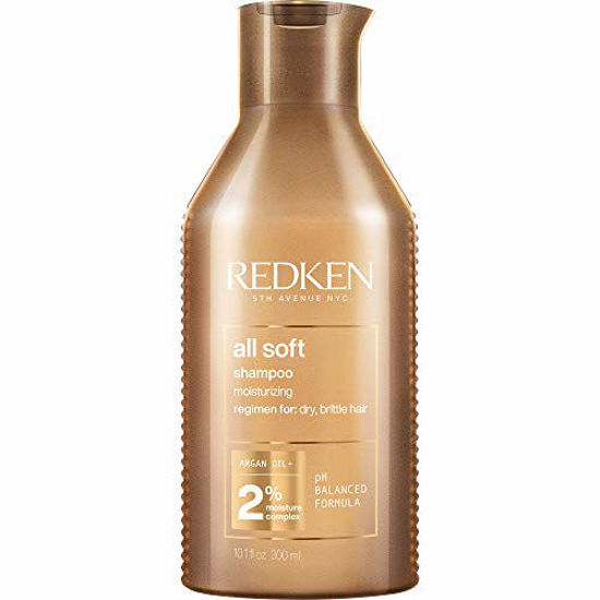 Picture of Redken All Soft Shampoo | For Dry / Brittle Hair | Provides Intense Softness and Shine | With Argan Oil | 10.1 Fl Oz (Pack of 1)