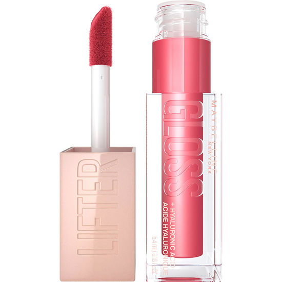 Picture of Maybelline New York Lifter Gloss, Hydrating Lip Gloss with Hyaluronic Acid, High Shine for Plumper Looking Lips, Heat, Raspberry Neutral, 0.18 Ounce