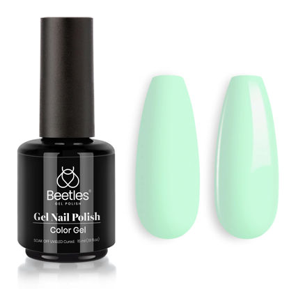 Picture of beetles Gel Polish 15ml Lagoon Green Nail Gel Soak Off LED Nail Lamp Gel Polish Nail Art Manicure Salon DIY Home Solid Gel 0.5Oz