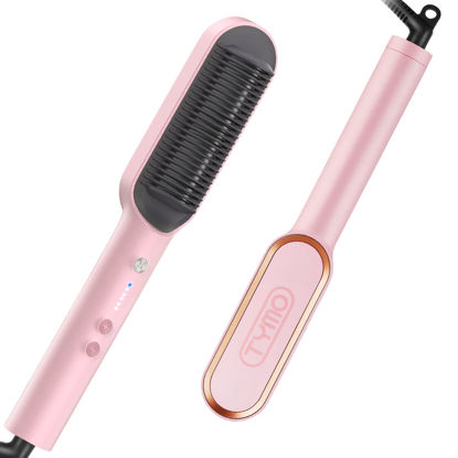 Picture of TYMO Hair Straightener Brush, Hair Straightening Comb for Women with 5 Temp 20s Fast Heating & Anti-Scald