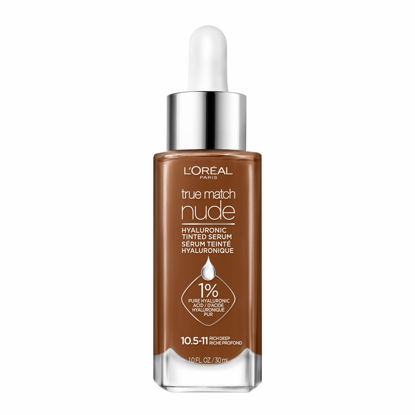 Picture of L’Oréal Paris True Match Nude Hyaluronic Tinted Serum Foundation with 1% Hyaluronic acid, Rich Deep, 1 fl. oz.