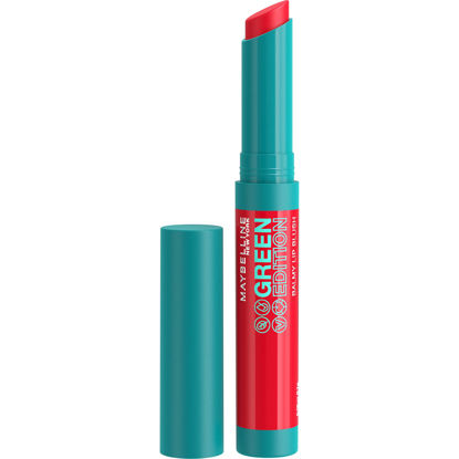 Picture of MAYBELLINE New York Green Edition Balmy Lip Blush, Formulated With Mango Oil, Flare, Red Pink, 1 Count